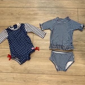 Ruffle Butts Rash Guard 2 Piece Swimsuits 12-18 months & 18-24 months